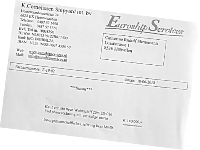 Fantasierechnungen Euroship Services Luxe Motor Kees Cornelissen Shipyards