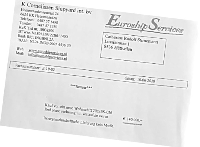 Phantasie Bills Euroship Services Luxe Motor Kees Cornelissen Shipyards Erfahrungen beim Bootbau